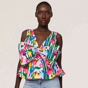 Floral Bow Crop Tank